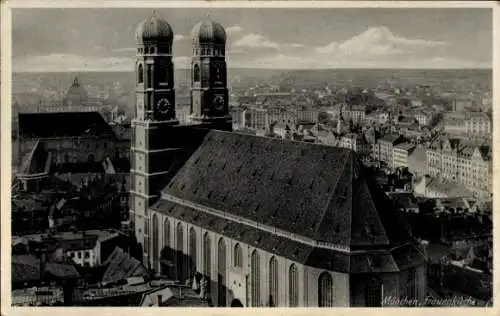 Ak München, Frauenkirche, Stadtpanorama