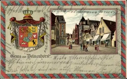 Wappen Passepartout Litho Delmenhorst in Oldenburg, Langestraße