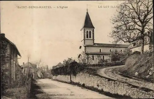 Ak Saint Denis Martel Lot, L'Église