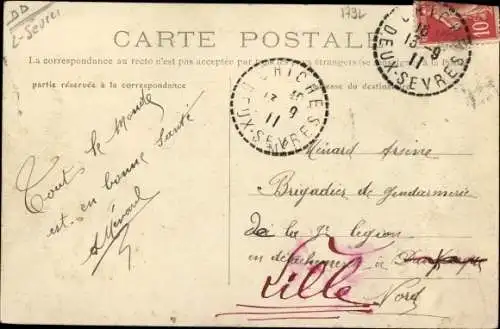 Ak Chiche Deux Sevres, Avenue du Pont Neuf