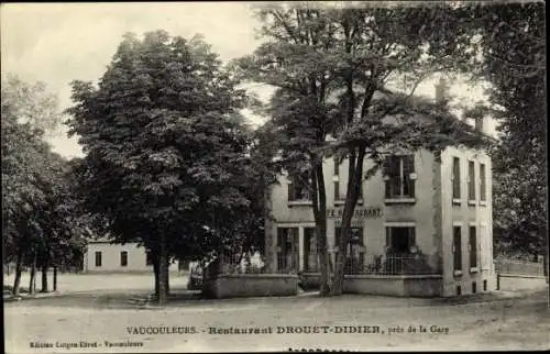 Ak Vaucouleurs Meuse, Restaurant Drouet Didier près de la Gare