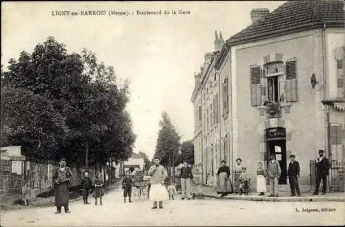 Ak Ligny en Barrois Meuse, Boulevard de la Gare