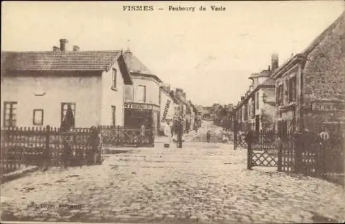 Ak Fismes Marne, Faubourg de Vesle