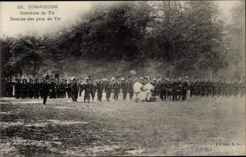 Ak Compiègne Oise, Concours de Tir, Remise des prix de Tir