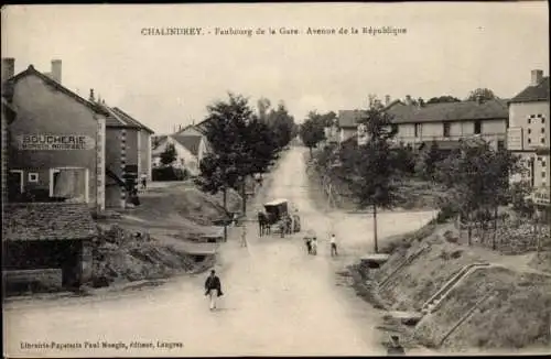 Ak Chalindrey Haute-Marne, Faubourg de la Gare, Avenue de la Republique