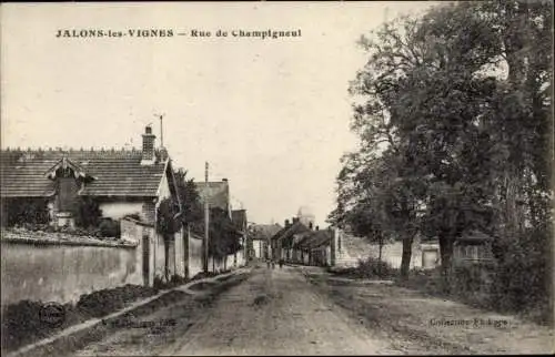 Ak Jalons les Vignes Marne, Rue du Champigneul