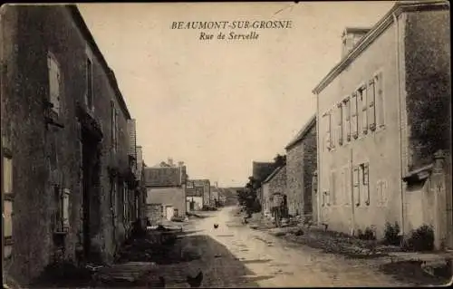 Ak Beaumont sur Grosne Saône et Loire, Rue de Servelle