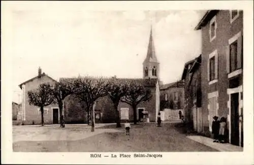 Ak Rom Deux Sèvres, La Place Saint Jacques