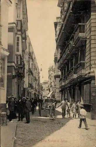 Ak Cádiz Andalusien, Calle Alonso el Sabio