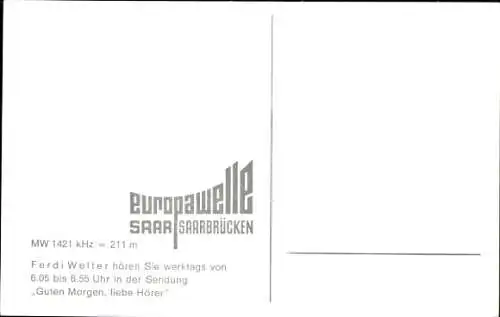 Ak Moderator Ferdi Welter, Portrait, Sendung Guten Morgen liebe Hörer, Autogramm