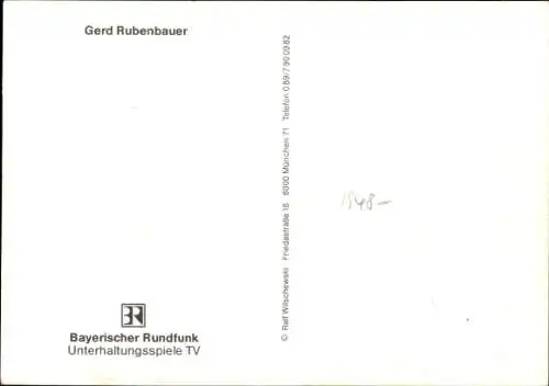 Ak Moderator Gerd Rubenbauer, Portrait, Gaudimax, Autogramm