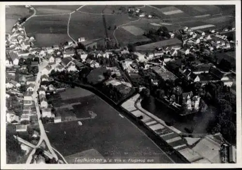 Ak Taufkirchen an der Vils Oberbayern, Fliegeraufnahme