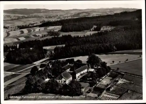 Ak Fahrenbach im Odenwald, Schlossgut, Fliegeraufnahme