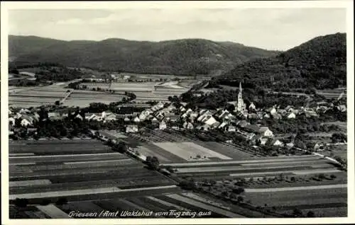 Ak Grießen im Klettgau Baden, Fliegeraufnahme