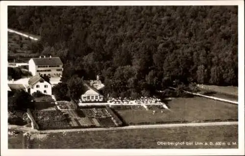 Ak Oberberghof Ulm an der Donau, Fliegeraufnahme