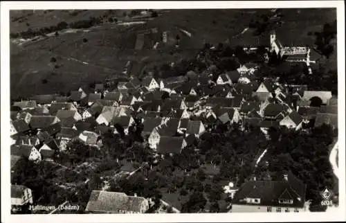 Ak Haltingen Weil am Rhein, Fliegeraufnahme