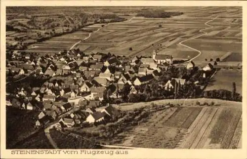 Ak Steinenstadt Neuenburg am Rhein Baden, Fliegeraufnahme