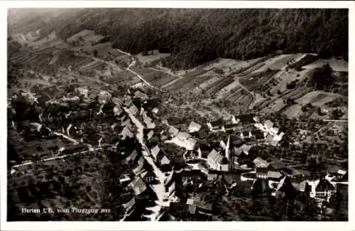 Ak Herten Rheinfelden in Baden, Fliegeraufnahme