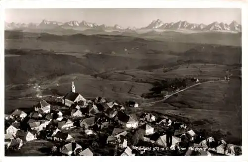 Ak Görwihl im Schwarzwald, Fliegerbild vom Ort