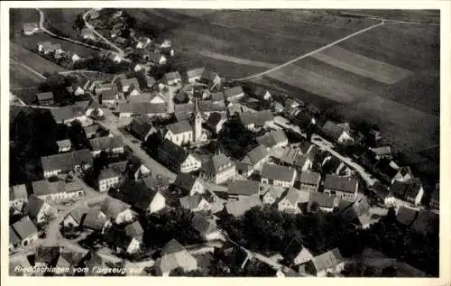 Ak Riedöschingen Schwarzwald, Fliegeraufnahme, Panorama vom Ort