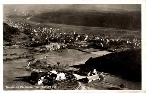 Ak Waldshut Tiengen am Hochrhein, Fliegeraufnahme mit Glockenhof