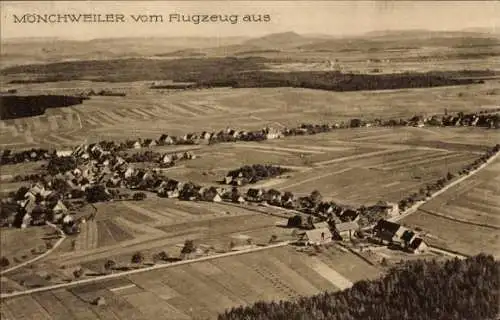 Ak Mönchweiler im Schwarzwald, Fliegeraufnahme