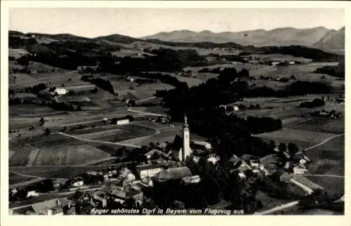 Ak Anger in Oberbayern, Fliegeraufnahme