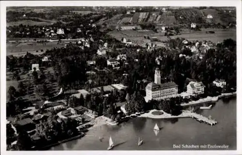 Ak Bad Schachen Lindau am Bodensee Schwaben, Gesamtansicht, Enzisweiler