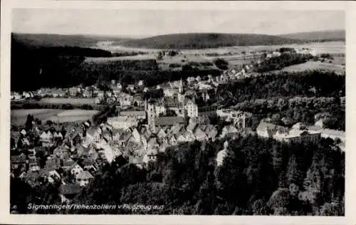 Ak Sigmaringen an der Donau, Fliegeraufnahme