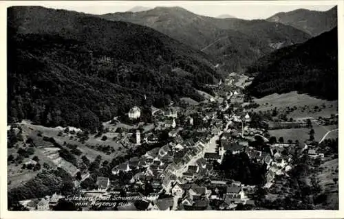 Ak Sulzburg im Markgräflerland Baden Schwarzwald, Fliegeraufnahme