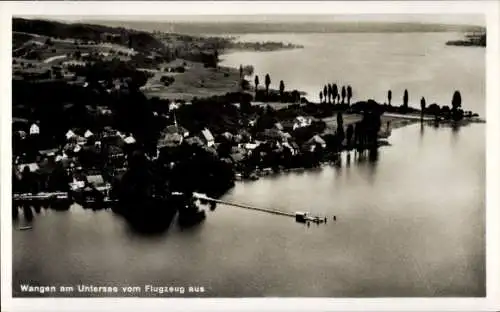 Ak Wangen am Untersee Öhningen in Baden, Fliegeraufnahme