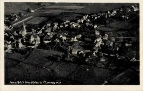 Ak Herzfeld Lippetal in Westfalen, Fliegeraufnahme