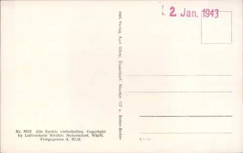 Ak Iffezheim am Rhein, Fliegeraufnahme