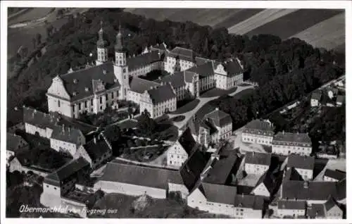 Ak Obermarchtal in Württemberg, Kloster Untermarchtal, Fliegeraufnahme