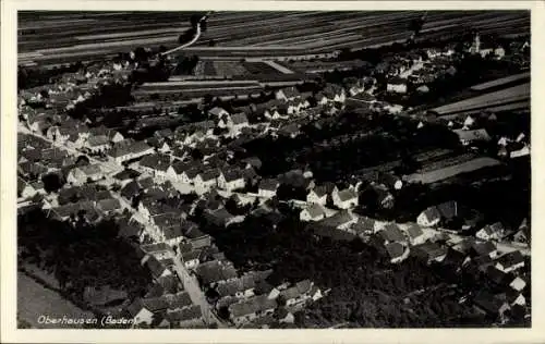 Ak Oberhausen Rheinhausen am Rhein Baden, Fliegeraufnahme