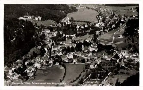 Ak Bad Herrenalb Schwarzwald, Fliegeraufnahme von der Stadt