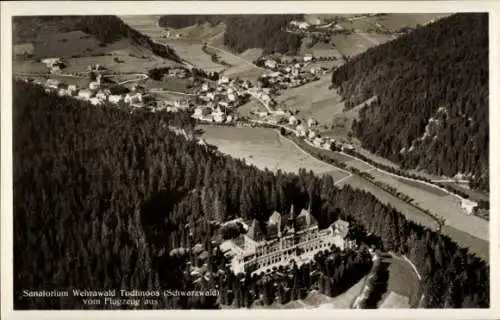 Ak Todtmoos im Schwarzwald, Sanatorium Wehrawald, Fliegeraufnahme