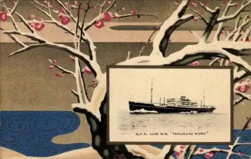 Passepartout Ak NYK Line, Dampfer SS Terukuni Maru