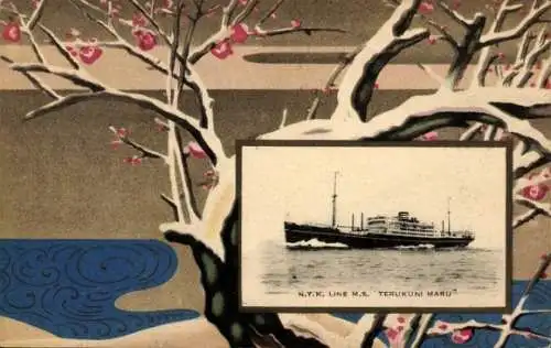 Passepartout Ak NYK Line, Dampfer SS Terukuni Maru