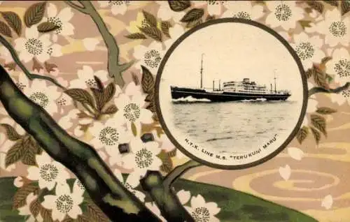 Passepartout Ak NYK Line, Dampfer SS Terukuni Maru