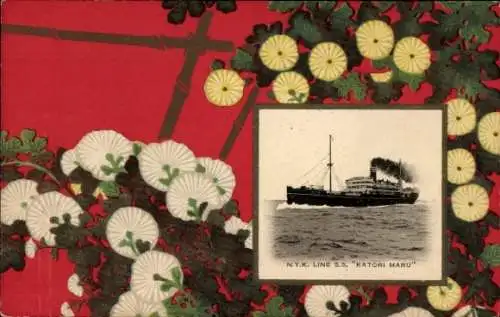 Passepartout Ak NYK Line, Dampfer SS Katori Maru