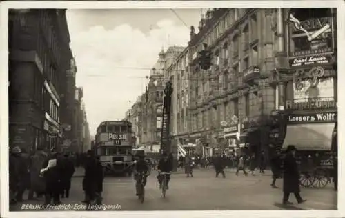 Ak Berlin Mitte, Friedrichstraße Ecke Leipzigerstraße, Bus Nr. 11, Verkehr, Persil, Kyriazi