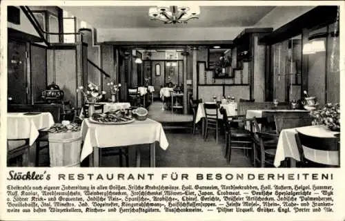 Ak Berlin Charlottenburg, Stöckler's Restaurant für Besonderheiten, Kurfürstendamm 229/230