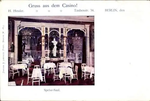 Ak Berlin Mitte, Casino, Speisesaal, Taubenstraße 34