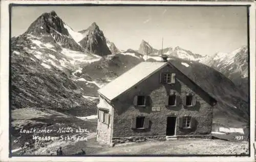 Foto Ak St. Anton am Arlberg Tirol Österreich, Leutkircher Hütte, Weisser Schrofen