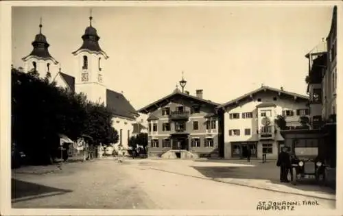 Foto Ak Sankt Johann in Tirol, Hauptplatz