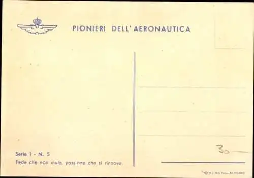 Ak Pionieri dell' Aeronautica, Fede che non muta, passione che si rinnova