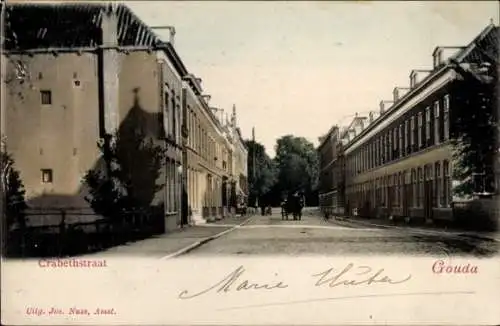 Ak Gouda Südholland Niederlande, Crabethstraat