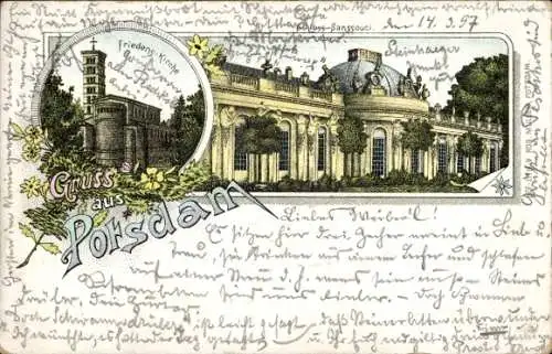 Litho Potsdam, Friedenskirche, Schloss Sanssouci