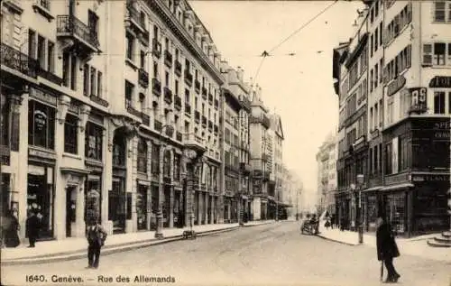 Ak Genève Genf Schweiz, Rue des Allemands